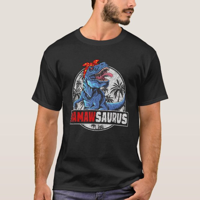 Mamawsaurus Rex Dinosaur Family Matching T-Shirt (Front)