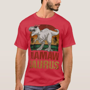 Mamawsaurus T Rex Dinosaur Mamaw Saurus Vintage T-Shirt