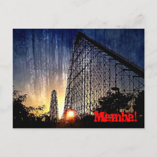 Mamba Rollercoaster World's of Fun Kansas City Postcard