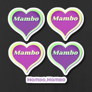 Mambo heart stickersheet Custom-Cut Vinyl Sticker