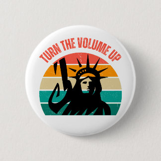 Mamdani Turn The Volume Up New York Mayor 6 Cm Round Badge