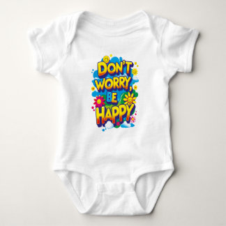 Mameluco Don't Worry, Be Happy Baby Bodysuit