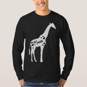 Mami Giraffe Grandparents Day Safari Zoo Lover Gra T-Shirt