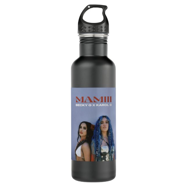 MAMIII becky g karol g album cover  710 Ml Water Bottle (Front)