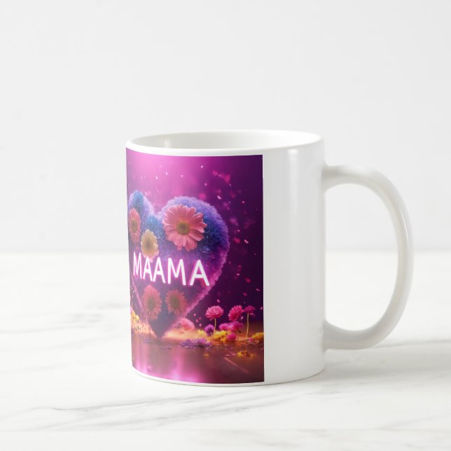 Mamma colourful flowers  coffee mug (Right)