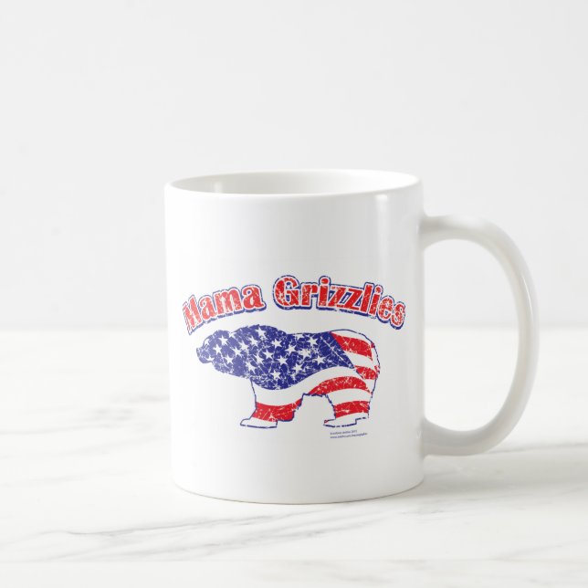 Mamma-Grizzly-Distressed Coffee Mug (Right)