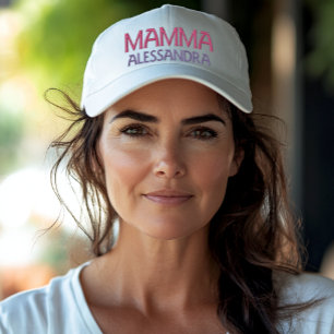 Mamma Italian Mom personalized embroidered cap