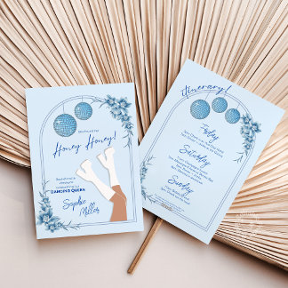 Mamma Mia Disco Bachelorette Weekend Itinerary Invitation