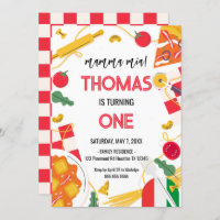 mamma mia! Italian Birthday Party Invitation