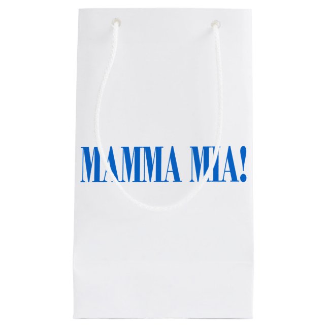 Mamma Mia Italian Novelty Christmas Gift  Small Gift Bag (Front)