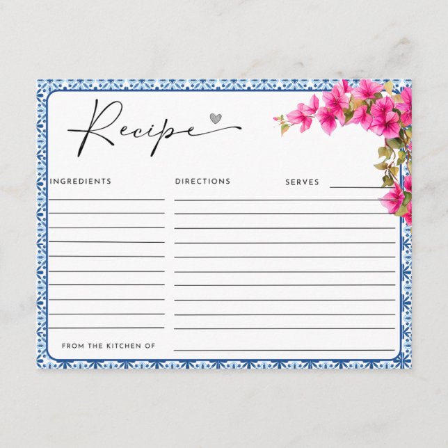 Mamma Mia! Recipe  Enclosure Card (Front)