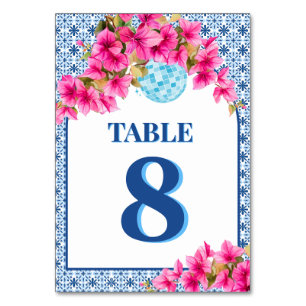 Mamma Mia! Table Number Card