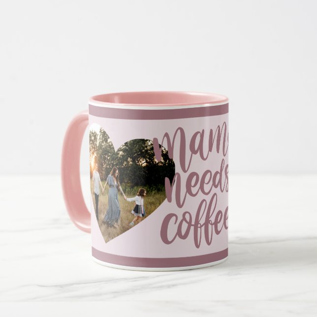 Mamma Needs Coffee Happy Mother's Day Multi Photo Mug (Front Left)
