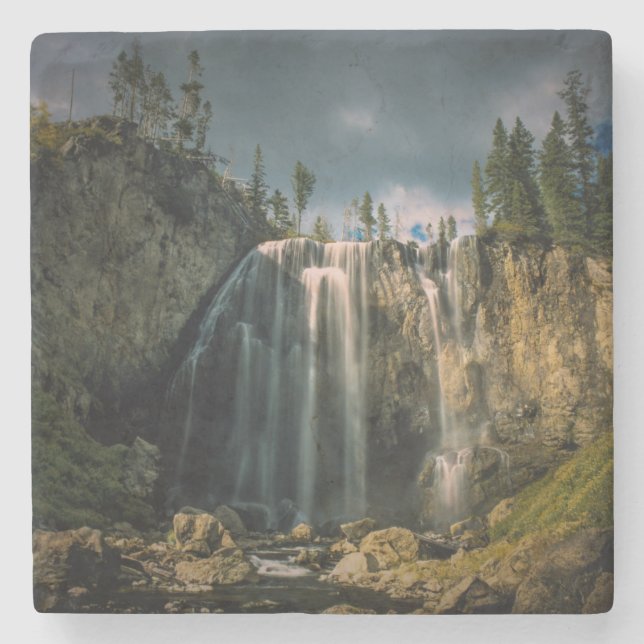 Mammatocumulus clouds at sunset stone coaster (Front)
