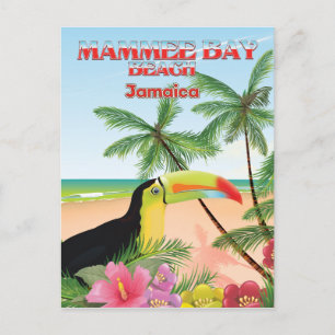 Mammee Bay Beach Jamaica travel poster Postcard