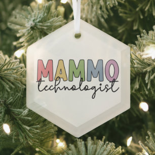 Mammo Technologist Mammography Technician Gifts Glass Tree Decoration