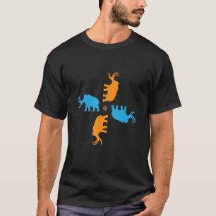 Mammoth Animal Mandala Pattern T-Shirt