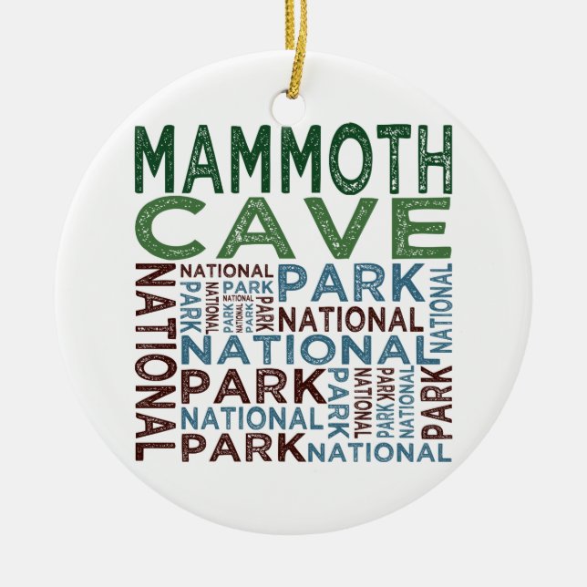 Mammoth Cave National Park Ceramic Tree Decoration (Front)