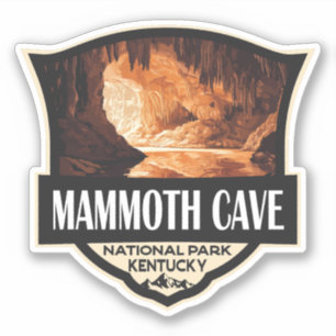 Mammoth Cave National Park Illustration Retro Art