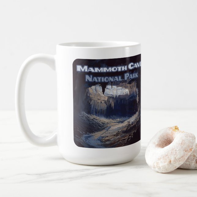 Mammoth Cave National Park Kentucky Coffee Mug (With Donut)