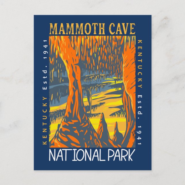Mammoth Cave National Park Kentucky Distressed Postcard (Front)
