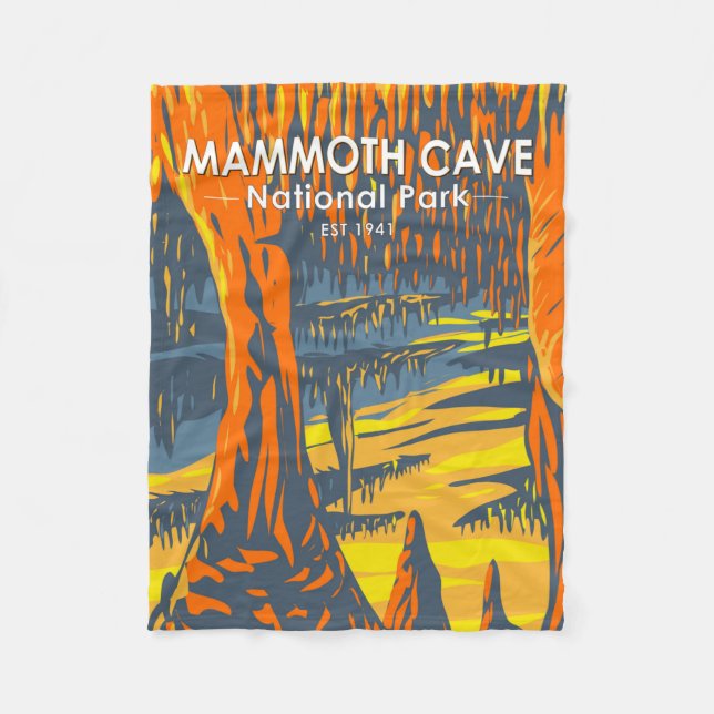 Mammoth Cave National Park Kentucky  Fleece Blanket (Front)