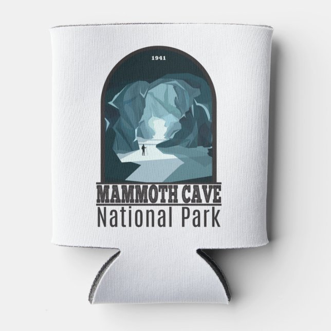 Mammoth Cave National Park Kentucky Vintage Can Cooler (Front)