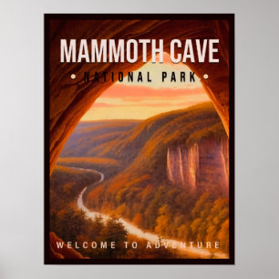 Mammoth Cave National Park Kentucky Vintage Poster