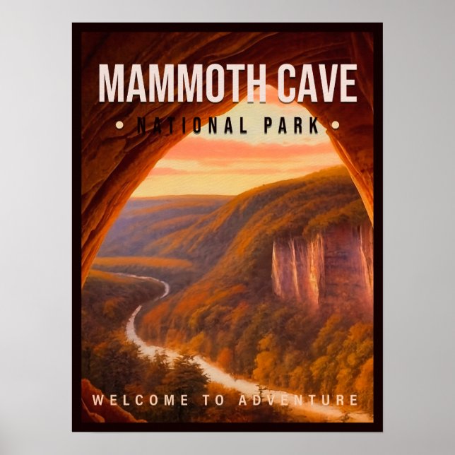 Mammoth Cave National Park Kentucky Vintage Poster (Front)