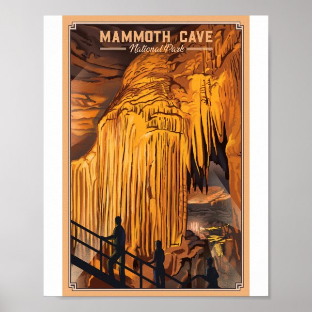 Mammoth Cave National Park Litho Artwork Poster (Front)