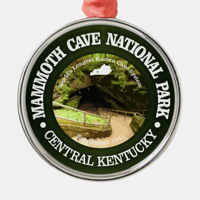 Mammoth Cave National Park Metal Tree Decoration (Front)