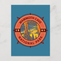 Mammoth Cave National Park Retro Compass Emblem