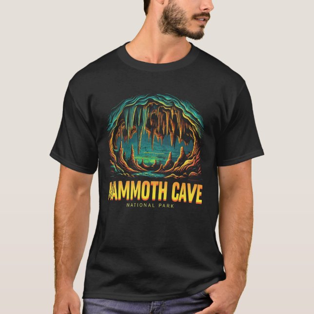 Mammoth Cave National Park Travel Illustration T-Shirt (Front)