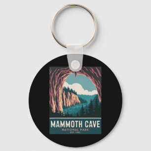 Mammoth Cave National Park Vintage Camping Hiking Key Ring
