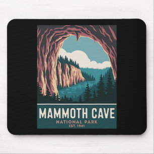 Mammoth Cave National Park Vintage Camping Hiking Mouse Mat