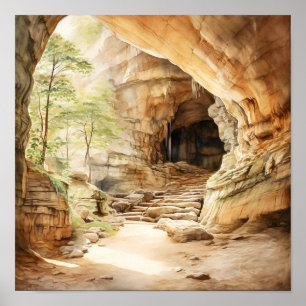 Mammoth Cave National Park Watercolor Poster