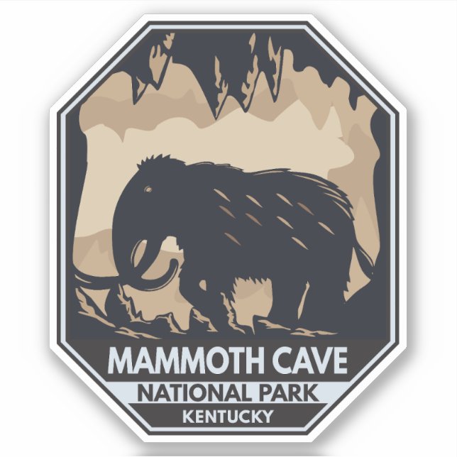 Mammoth Cave National Park Woolly Mammoth Emblem (Front)