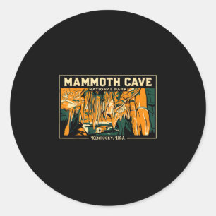 Mammoth cave vintage national park adventure classic round sticker