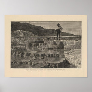 Mammoth Hot Springs view Poster