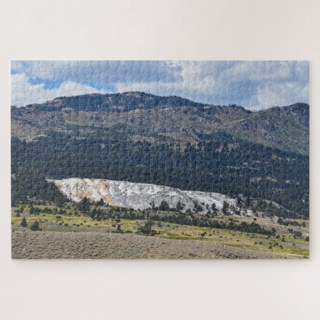Mammoth Hot Springs, Yellowstone National Park, WY Jigsaw Puzzle (Horizontal)