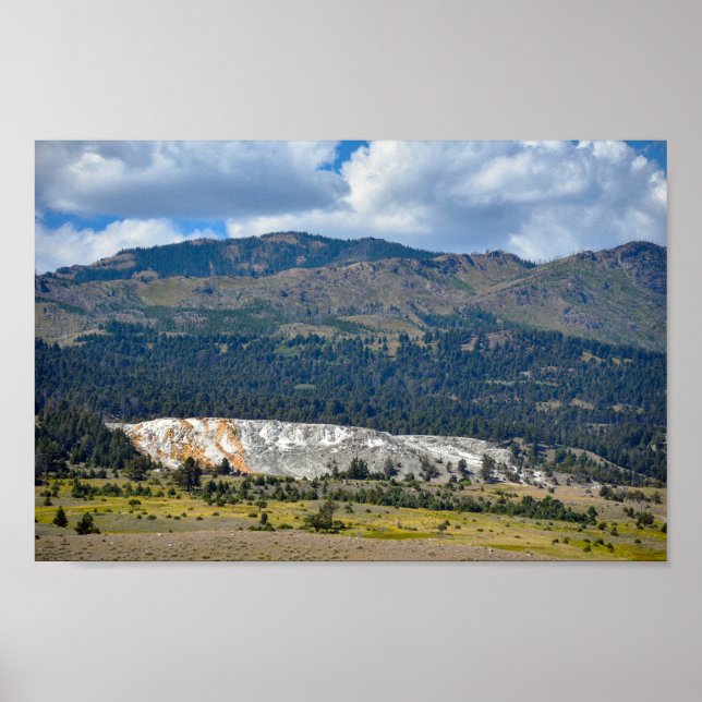 Mammoth Hot Springs, Yellowstone, Wyoming Poster (Front)
