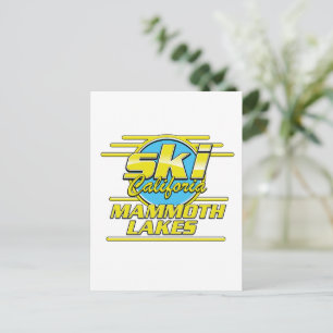 Mammoth Lakes California Ski logo Postcard