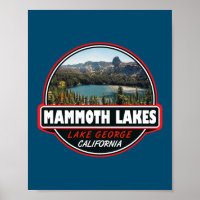 Mammoth Lakes California Travel Art Emblem