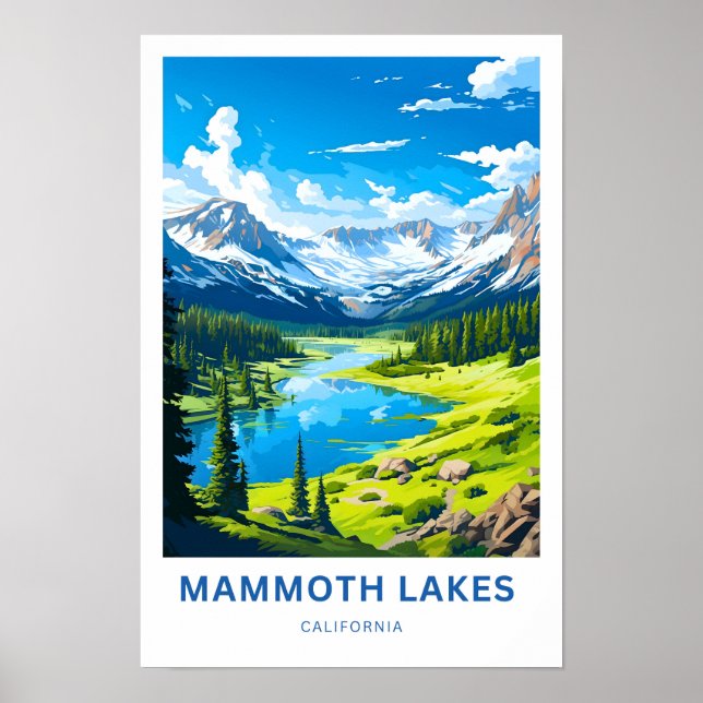 Mammoth Lakes California Travel Print (Front)