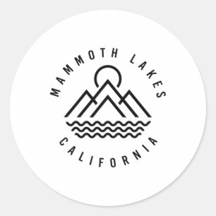 Mammoth Lakes Mountains California Hiking Outdoors Classic Round Sticker
