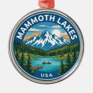 Mammoth Lakes USA Metal Tree Decoration