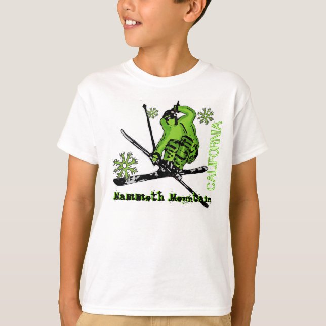 Mammoth Mountain boys California skier tee (Front)