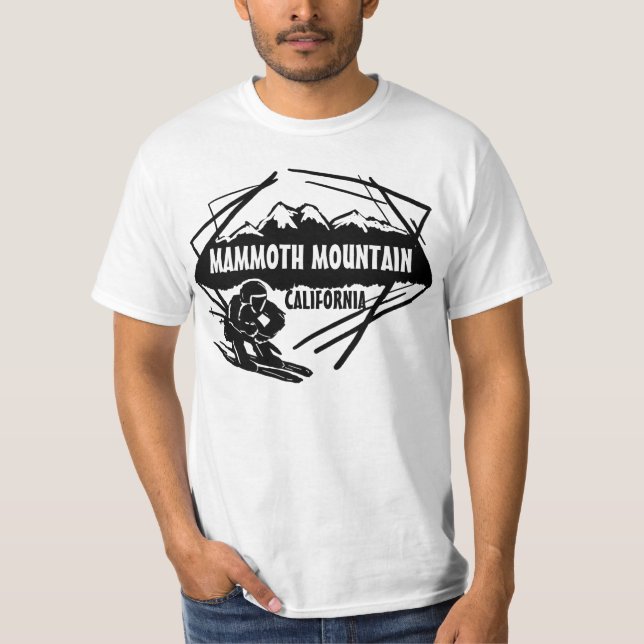 Mammoth Mountain California black ski value tee (Front)