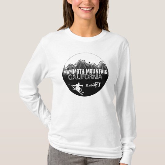 Mammoth Mountain California black white ski hoodie