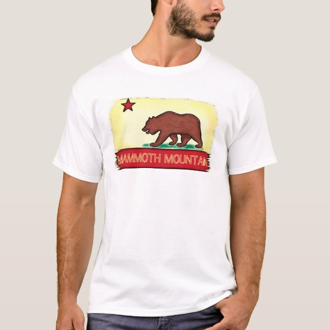 Mammoth Mountain California guys state flag tee (Front)